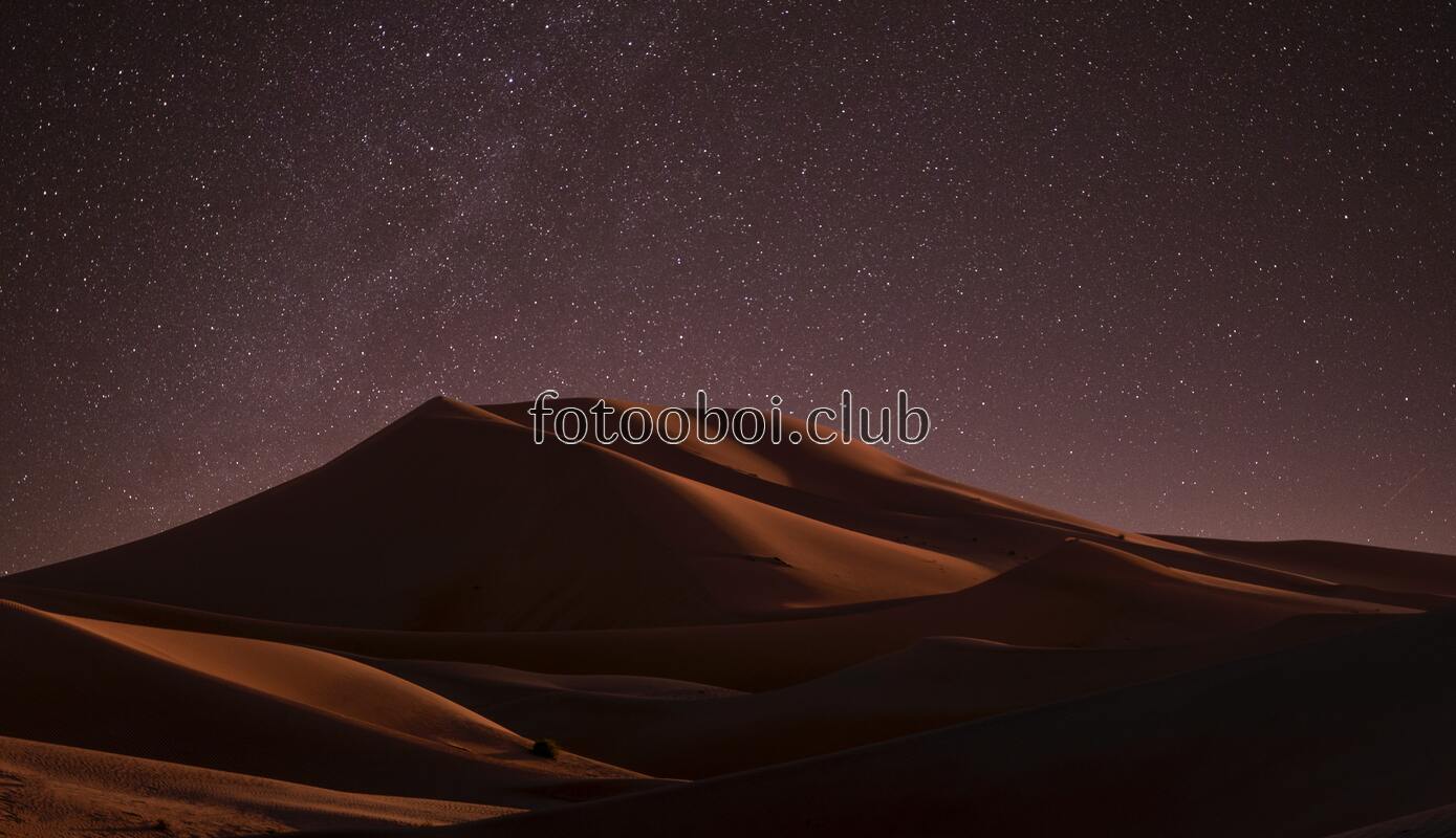 пустыня, дюны, звёзды, ночь, засуха