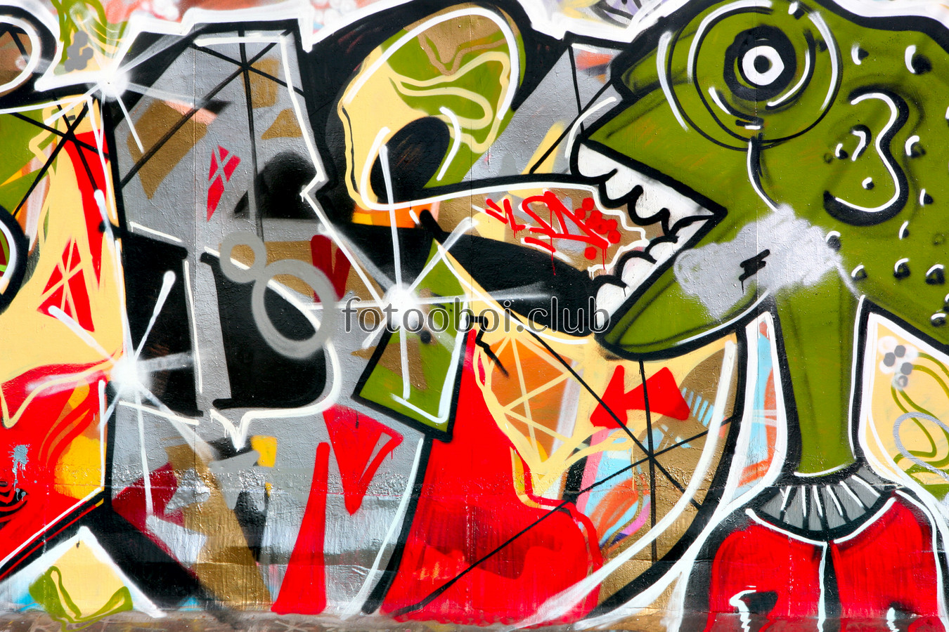 абстракция, граффити, стена