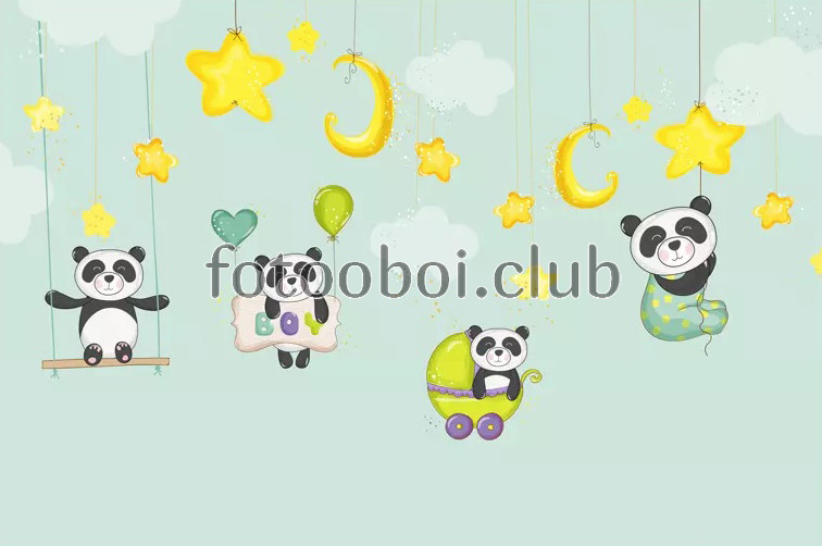 панды, воздушные шарики, детские, для мальчика, для девочки