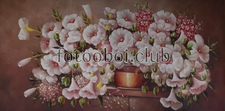 цветы, ваза, букет, натюрморт