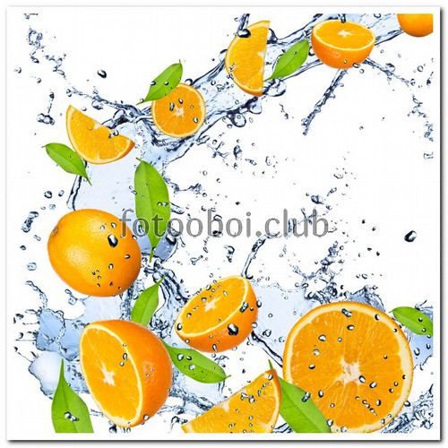 фрукт, фрукты, апельсин, капли, вода, 3д, листья 