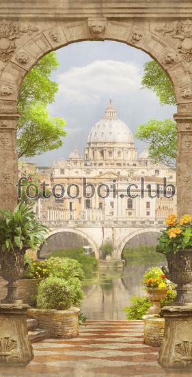 Рим, арка, природа, архитектура, мост, пейзаж