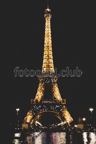башня, Париж, Франция, архитектура, вода 