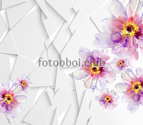 цветы, цветок, нарцисс, 3д, 3d, стереоскопические 