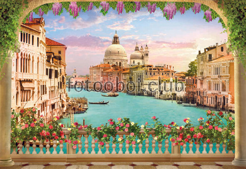 Венеция, город, страна, лодки, вода, море, океан, арка, цветы, храм, дома, гондола 