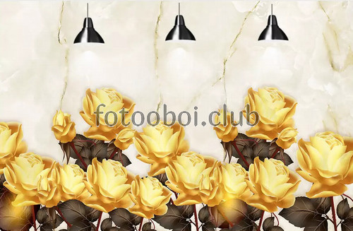 золотые розы, желтые, светильники, бра, 3д, 3d, дизайнерские