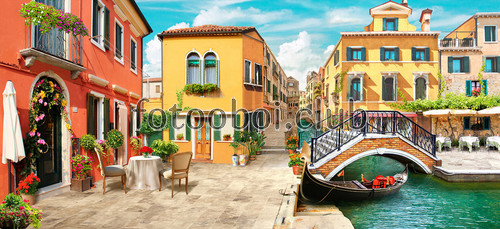  дизайнерские, Венеция, река, лодки, гондолы, мостик, мост, дома