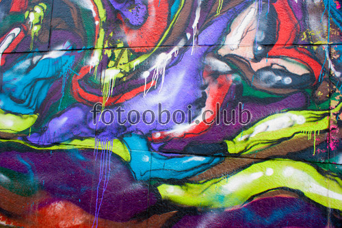 абстракция, стена, цветные, граффити