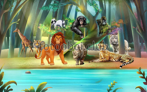король лев, животные, детские, леопард, тигр, обезьяна, для девочки, для мальчика