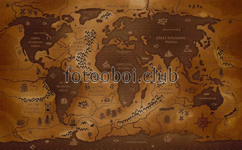 старинная карта мира, проложенные маршруты, дизайнерские, темные, коричневые