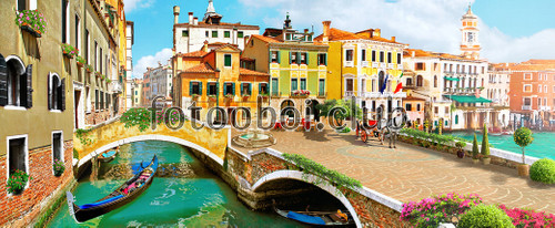 дизайнерские, Венеция, мостик, река, гондолы, лодки, фонтан, улочки, улицы