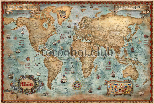 детская карта, карта мира, карта, карты, детские, флаги, страны, страна, корабль, корабли, старина, 3д, 3d, для мальчика, атлас 