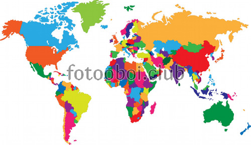 карта мира, цветная карта, на стену, стена, детские, дизайнерские