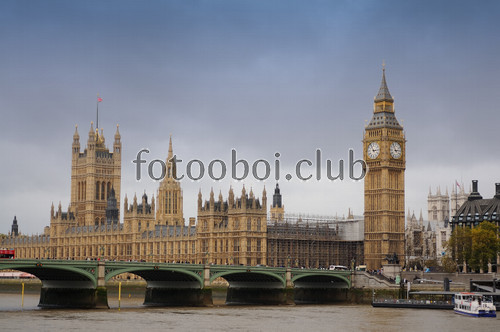 Лондон, город, башня, Биг Бен, река, мост