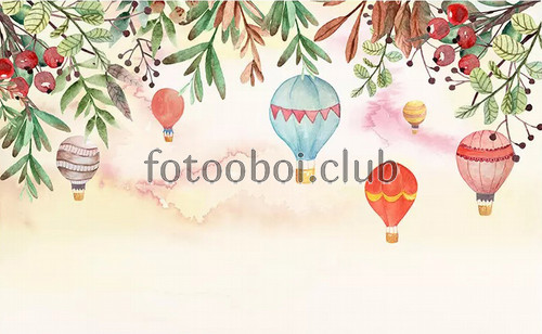 ягоды, листья, воздушные шары, дизайнерские, детские, для девочки, для мальчика